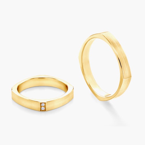 Obrączki ślubne: złote, płaskie, 3,6 mm